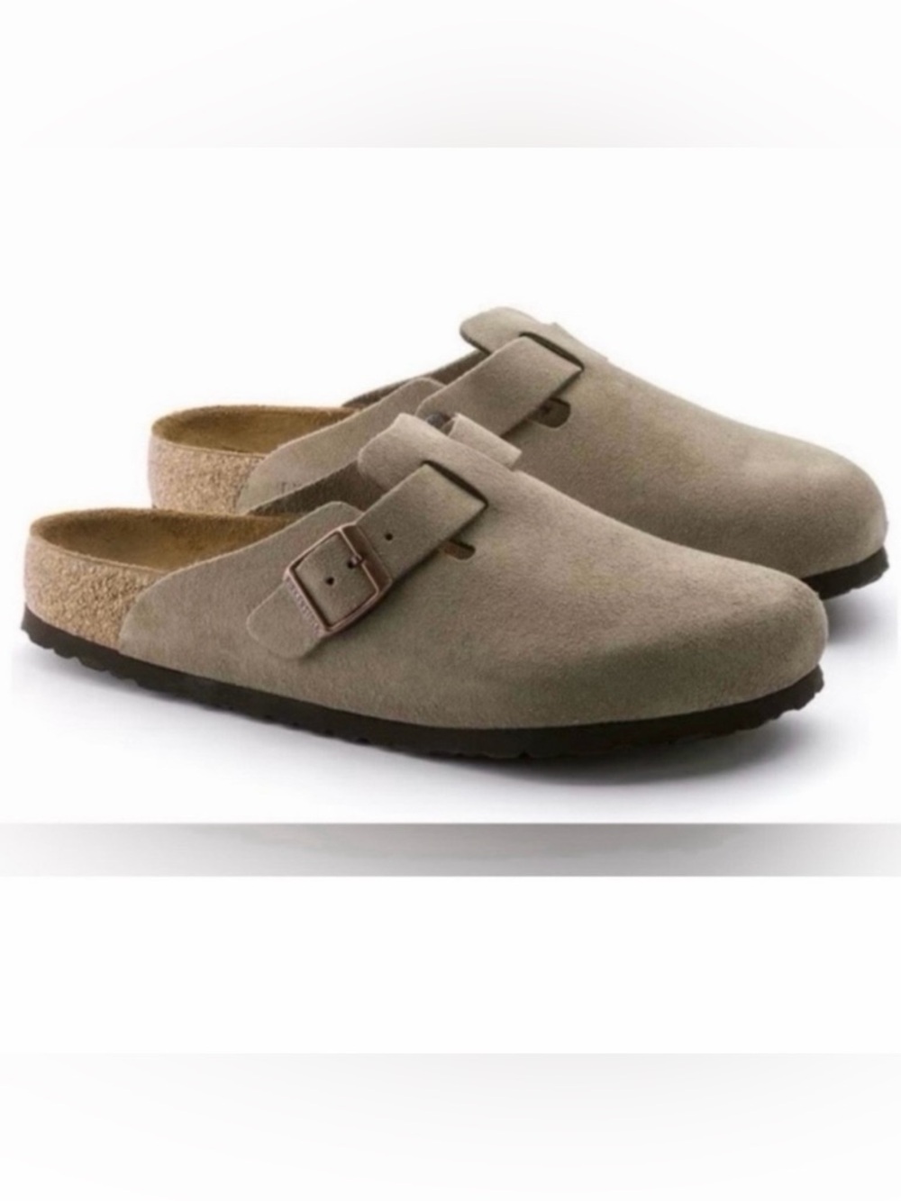 Birkenstock Taupe Boston Clogs